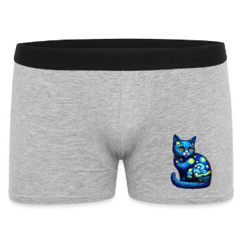 Cat - Men's Boxer Shorts - heather grey - Front