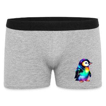 Pinguin - Männer Boxer Shorts - Grau meliert - Vorne