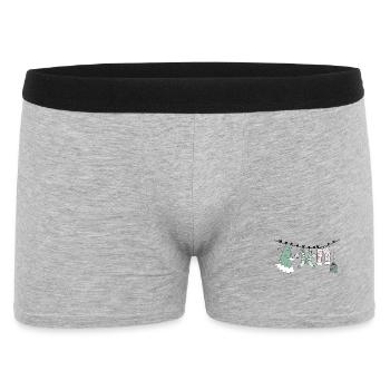 Die Wäscheleine vom Weihnachtsmann - Männer Boxer Shorts - Grau meliert - Vorne
