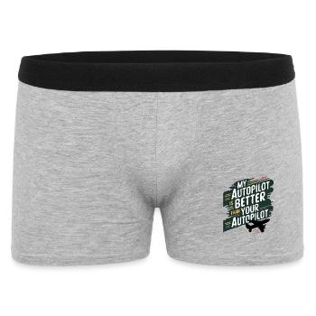 My Autopilot Is Better Than Yours - Men's Boxer Shorts - heather grey - Front