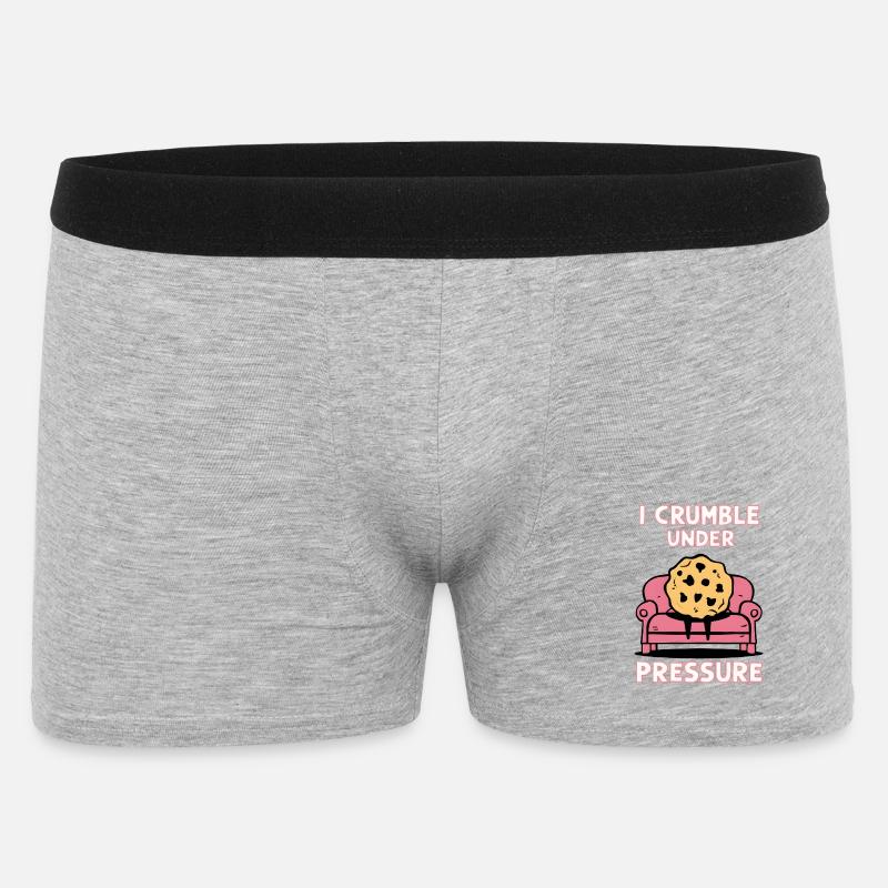 I crumble under pressure - Männer Boxer Shorts - Grau meliert