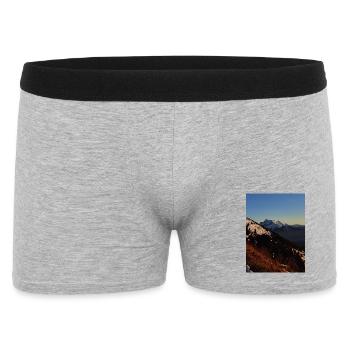 Sunset over snow-capped peaks - Men's Boxer Shorts - heather grey - Front