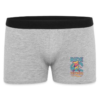 T-shirt thème surf et défilement - Boxer Homme - gris chiné - Devant