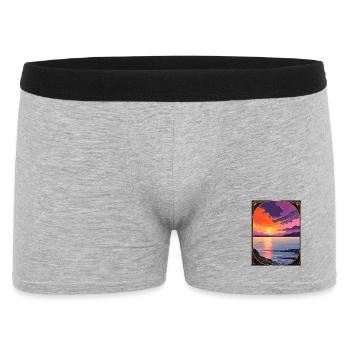 Envoûtant coucher de soleil côtier - Boxer Homme - gris chiné - Devant