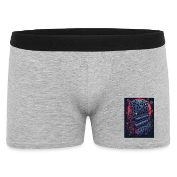 Futuristisches elektronisches Musikgerät - Männer Boxer Shorts - Grau meliert - Vorne