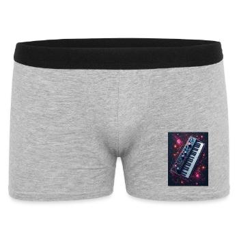 Cosmic Music Keyboard - Men's Boxer Shorts - heather grey - Front