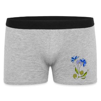 Fleur - Boxer Homme - gris chiné - Devant