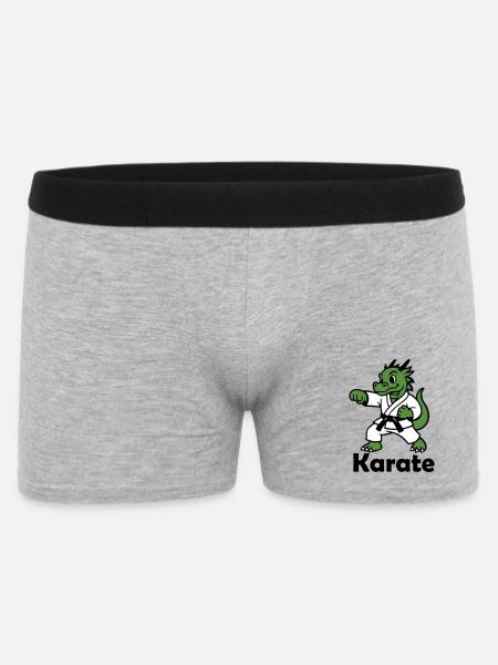 Karate Dragon - Men's Boxer Shorts - heather grey