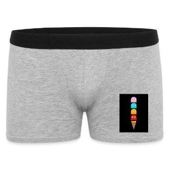 Dibujo de Helado con Fantasmas de Colores - Men's Boxer Shorts - heather grey - Front