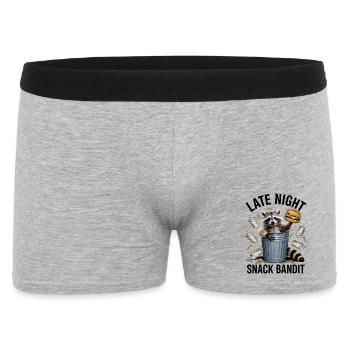 Raccoon Feast in a Trashcan - Men's Boxer Shorts - heather grey - Front