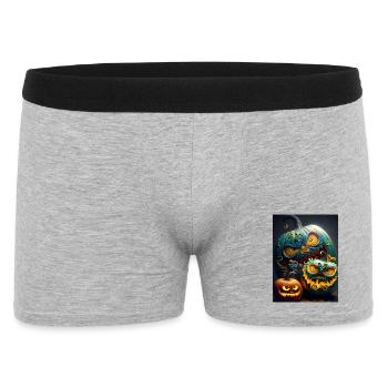 Glowing Halloween Pumpkins - Men's Boxer Shorts - heather grey - Front