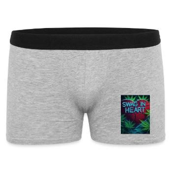 Neon Heart Swag Cannabis - Boxer Homme - gris chiné - Devant
