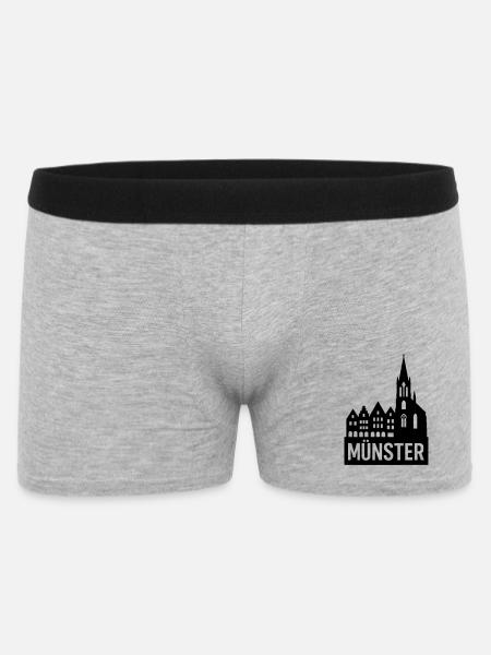 Münster Uni Stadt - Männer Boxer Shorts - Grau meliert