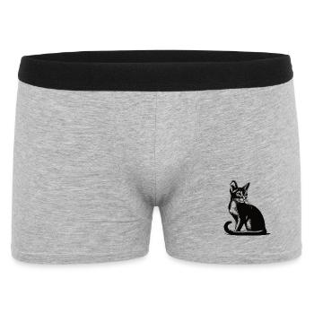 Design élégant de chat abyssin pour les fans de chats - Boxer Homme - gris chiné - Devant
