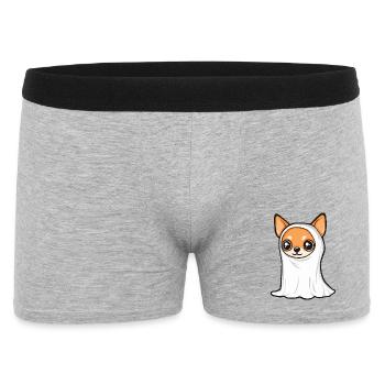 Chihuahua Dog Halloween Ghost - Men's Boxer Shorts - heather grey - Front