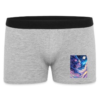 Girl in Galaxy - Men's Boxer Shorts - heather grey - Front