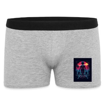 Astronaut Neon Sunset - Men's Boxer Shorts - heather grey - Front