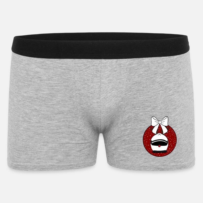 Weihnachtskugel  - Männer Boxer Shorts - Grau meliert