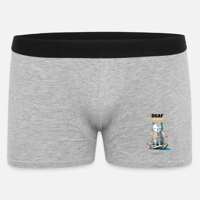 DGAF - Männer Boxer Shorts - Grau meliert