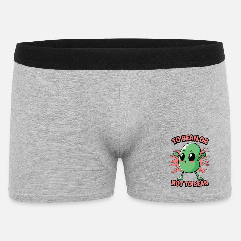 Bohne oder nicht Bohne - Männer Boxer Shorts - Grau meliert
