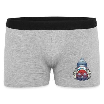    	 Wintermädchen mit Schneeflocke - Männer Boxer Shorts - Grau meliert - Vorne