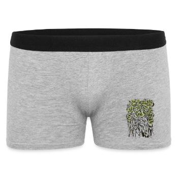 Fan leaves with hanging roots - Men's Boxer Shorts - heather grey - Front