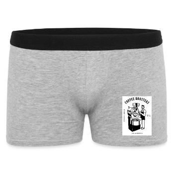 Vintage Kaffeeröster für Kaffee-Liebhaber  - Männer Boxer Shorts - Grau meliert - Vorne