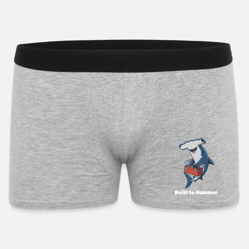 Artisan de la construction de requins-marteaux - Boxer Homme - gris chiné