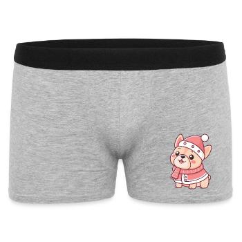 Chiot Rose Hiver Chic - Boxer Homme - gris chiné - Devant