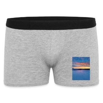 Coucher de soleil dans un paysage hivernal - Boxer Homme - gris chiné - Devant