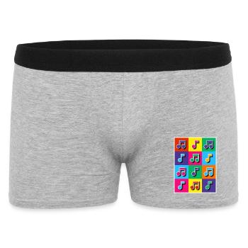 Mosaïque de notes musicales Pop Art - Boxer Homme - gris chiné - Devant