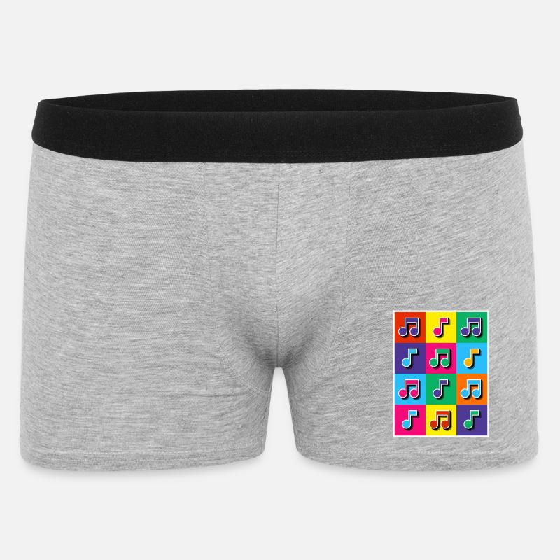 Pop Art Music Notes Mosaic - Men's Boxer Shorts - heather grey