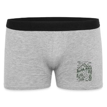 Randonneur de montagne dans un paysage forestier - Boxer Homme - gris chiné - Devant