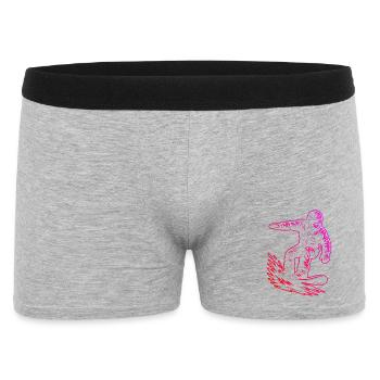 Motif classique du snowboard - Boxer Homme - gris chiné - Devant