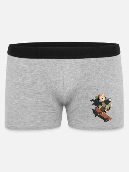 Skateboarding Cat Streetwear - Men's Boxer Shorts - heather grey