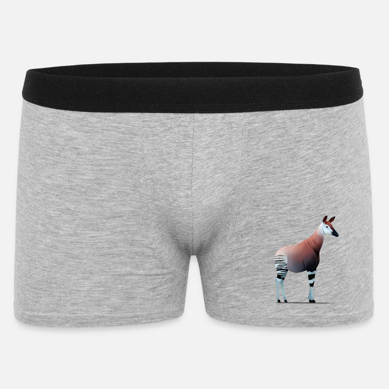 Okapi - Männer Boxer Shorts - Grau meliert