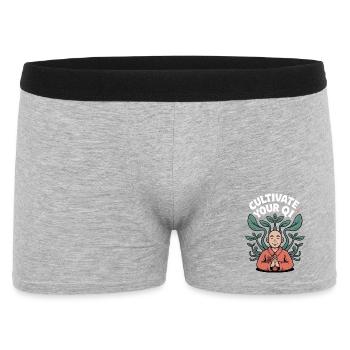 Qigong Tai Chi - Boxer Homme - gris chiné - Devant