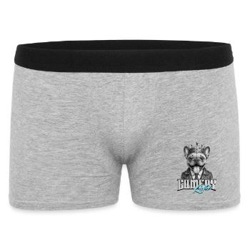 Funny French Bulldog T-Shirt - Men's Boxer Shorts - heather grey - Front