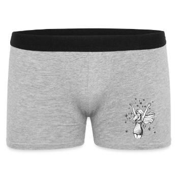 Tanzende Frau Empowerment - Illustration - Männer Boxer Shorts - Grau meliert - Vorne