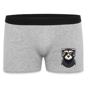 Cooles Frettchen - Männer Boxer Shorts - Grau meliert - Vorne