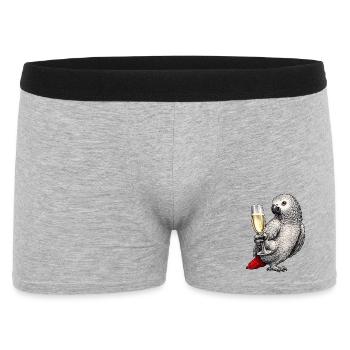 African grey parrot sparkling wine - Men's Boxer Shorts - heather grey - Front