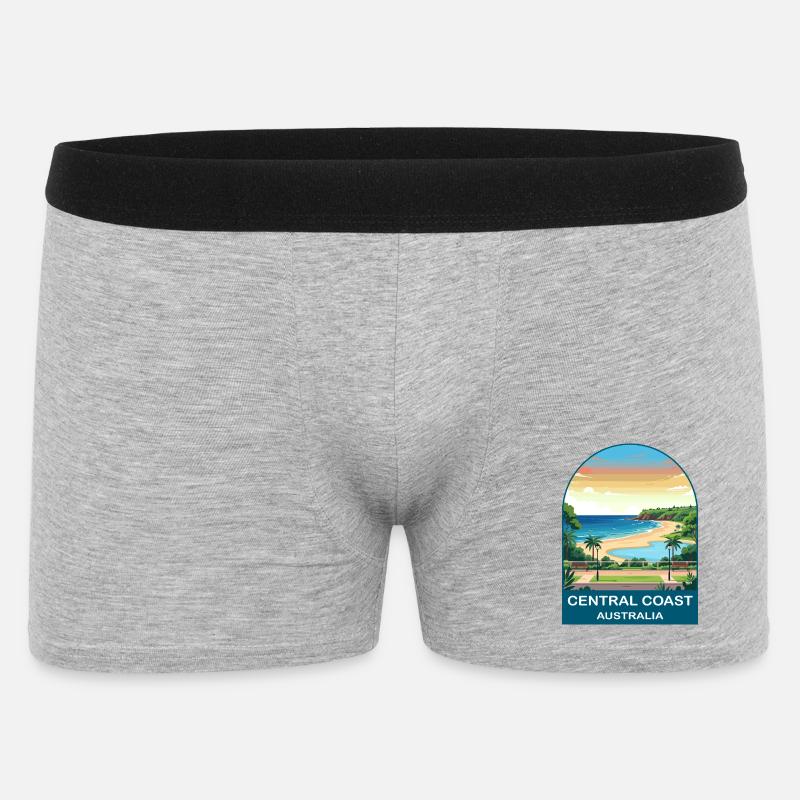 Central Coast Australien Strandreiseplakat - Männer Boxer Shorts - Grau meliert