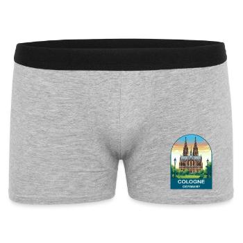 Affiche vintage de voyage de la cathédrale de Cologne, Allemagne - Boxer Homme - gris chiné - Devant