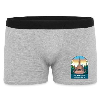 Nijmegen Netherlands Vintage City Travel Poster - Men's Boxer Shorts - heather grey - Front