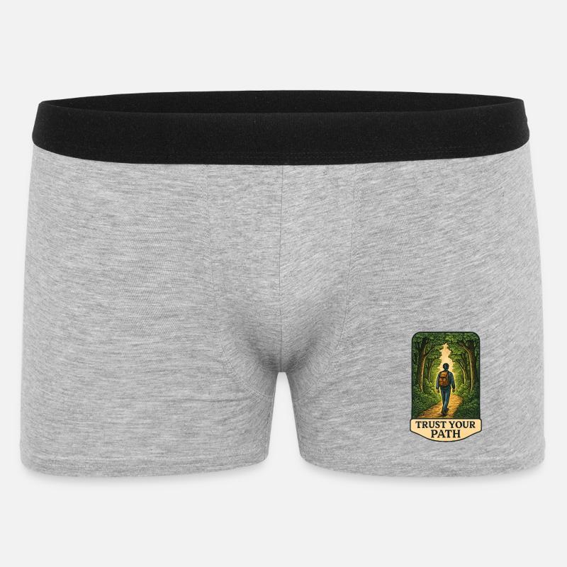 Path trust in the forest - Men's Boxer Shorts - heather grey