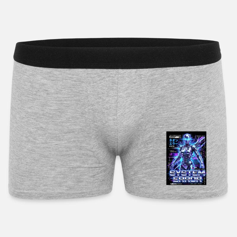 System Error Neon Cyborg - Men's Boxer Shorts - heather grey