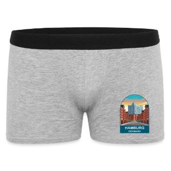 Hambourg Allemagne Elbphil harmonie Travel Art - Boxer Homme - gris chiné - Devant