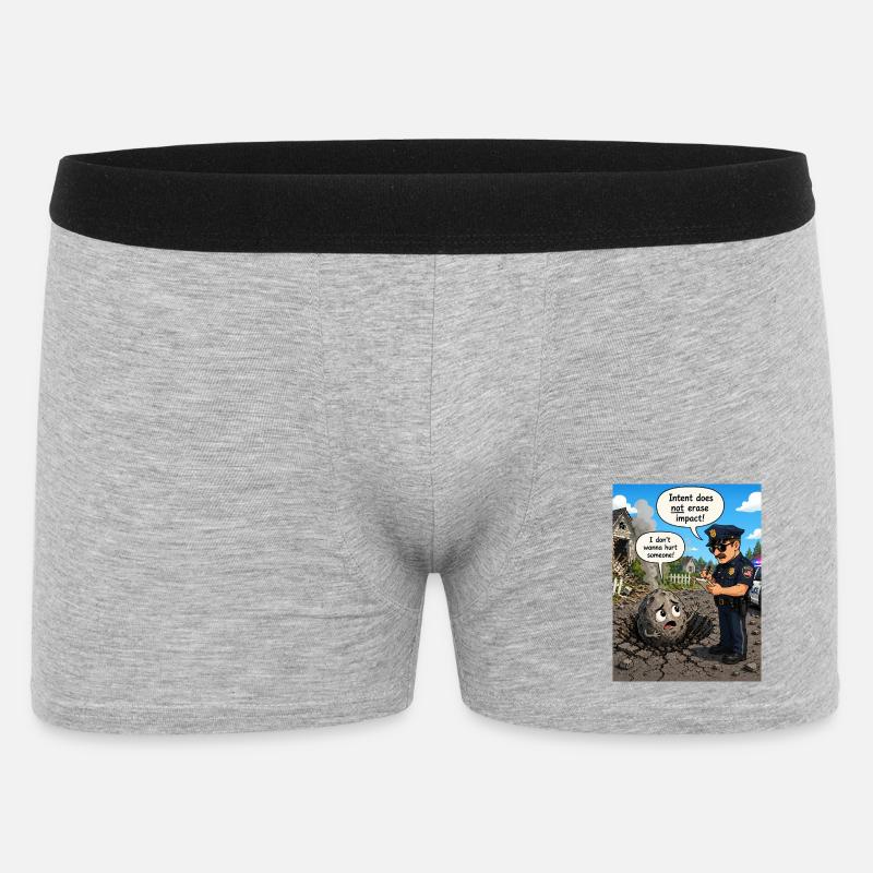 L’intention n’annule pas l’effet - Boxer Homme - gris chiné