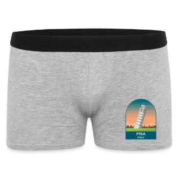 Pisa Italy Vintage Travel Poster Art - Men's Boxer Shorts - heather grey - Front