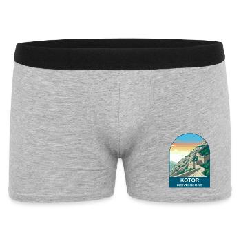 Art d’affiches de voyage vintage de Kotor Montenegro - Boxer Homme - gris chiné - Devant